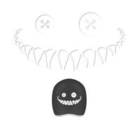 Smley Sticker - Demon Smile Sticker Creative Car Sticker | Waterproof Smiling Face Wall Sticker for Interior Car Window Laptop Luggage Luggage Truck Sticker, White, see description, See