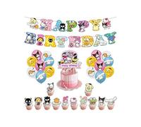 SMLHPARTY Cinnamoroll Birthday Decoration Sanrio Decorations Kuromi Party Supplies Hello Kitty Balloon Balloons My Melody Cake Topper Banners