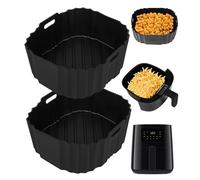 Smlntbu Airfryer Silicone Mould Compatible with Philips Essential 4.1 L (HD9252, HD9200, HD9255), 2 Pieces Silicone Baking Mould, Reusable Instead of Baking Paper for Hot Air Fryer Accessories