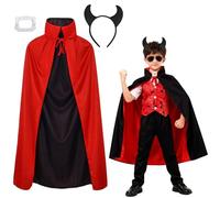 Smlper Children's Halloween vampire costume, Dracula costume, Halloween carnival vampire role play costumes (120CM)