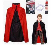 Smlper Children's Halloween vampire costume, Dracula costume, Halloween carnival vampire role play costumes (140CM)