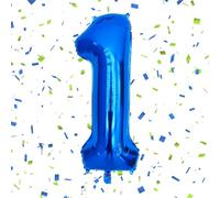 Smlpuame 40 Inch Navy Blue 1 Balloon for 1st Birthday Party, Blue One Number Balloon 10 11 21 Birthday Decorations for Boys Men Toddler Baby, Helium Giant Foil Number 1 Balloon