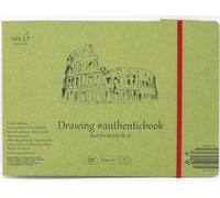 SMLT with Model 8ST/OA Authentic Line Stitched 245X176 mm Natural White Rough Natural Paper Sketch Pad 290 - 8 Sheets