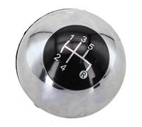 SMLZZC Gear Stick Cover Head for Fiat 500 2007 2018 Improves Comfort While Driving Chrome Black Gear Shift Knob Head Designed Specifically