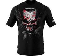 SMMASH Men's Short Sleeve Rashguard, Functional Shirt MMA BJJ Kickboxing Thai Boxing Cross-Training Fitness, Breathable T-Shirt, Professional Sportswear for Men with Silver Ion Fibres