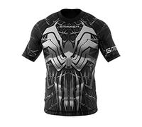 SMMASH Men's Short Sleeve Rashguard, Functional Shirt MMA BJJ Kickboxing Thai Boxing Cross-Training Fitness, Breathable T-Shirt, Professional Sportswear for Men with Silver Ion Fibres