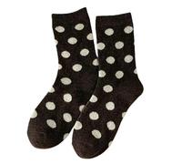 SMMZRF 3/5/6 Pairs Of Wool Thick Retro Cute Sweet Milk Coffee Color Women'S Mid-Calf Socks-14-3 Bayer