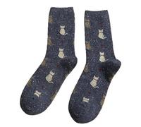 SMMZRF 3/5 Pairs Of Cute Cat Harajuku Women'S Wool Kawaii Thickened Socks For Autumn And Winter-02-3Pair