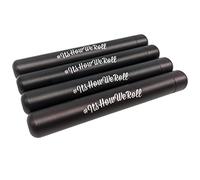SMO #ItsHowWeRoll King Size Doob Tube | CNC Aluminium Smell Proof Metal J Tube Cigar Cone Case X 4 Black