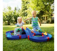 AquaPlay - Mountain lake water ride set - 42-piece play set Mountain lake playset with waterfall and secret cave, water play fun incl. 3 animal figures and 2 boats, for children aged 3 years and over