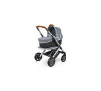 Smoby B?b? Confort 253105, 3-in-1 Pushchair and Pram, for Dolls and Baby Dolls, Silent and Multi-Directional Wheels - Storage Basket, Grey, Large