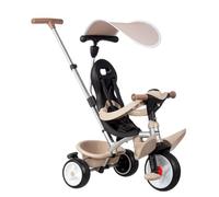 Smoby - Baby Balade Beige Tricycle - 3-in-1 Convertible - Parent Handle - Parking Brake - Footrest - UV-Protective Sunshade - From 10 Months