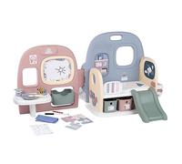 Smoby BABY CHILD CARE CENTRE 27-Piece playset, 360 degree play - Includes NURSERY, PLAY SCHOOL, BATHROOM AND PLAYPEN - Many accessories - Perfect for Kids and Toddlers for interactive Doll role play