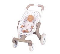 Smoby - Baby Nurse Doll Buggy Pop - Doll Pram in Baby Nurse Design, Doll Accessories for Dolls up to 42 cm, for Children from 18 Months