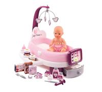 Smoby - Baby Nurse - Electronic Nursery - for Dolls and Dolls - 24 Accessories + 1 Doll Pee Function - 220347, Pink