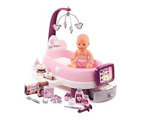 Smoby - Baby Nurse - Electronic Nursery - for Dolls and Dolls - 24 Accessories + 1 Doll Pee Function - 220347, Pink