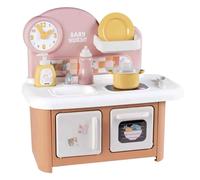 Smoby - Baby Nurse - Kitchen - Oven, Hob and Sink - Many Accessories Included - From 18 Months - Recycled Material - Made in France