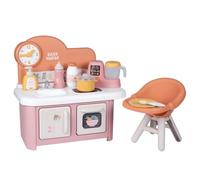 Smoby - Baby Nurse Kitchen with High Chair - Roleplay with Oven, Hob and 6 pretend play accessories - From 18 months