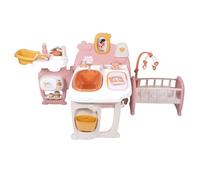 Smoby - Baby Nurse - Large Baby House - For Babies up to 42 cm - 3 Play Areas - 19 Accessories - Foldable and Portable - Recycled Material - Ages 3+ - Made in France