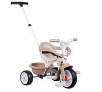 Smoby - Be Move Confort Beige Tricycle - 3 in 1 Evolutionary - Safety Belt and Bar - Parental Handle Adjustable on 3 Levels - From 10 Months to 3 Years - Made in Spain