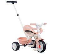Smoby - Be Move Confort Pink Tricycle - 3 in 1 Evolutionary - Safety Belt and Bar - Parental Handle Adjustable on 3 Levels - From 10 Months to 3 Years - Made in Spain