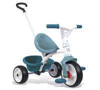 Smoby - Be Move Tricycle (Blue) - Children's tricycle with push bar, seat with safety belt, metal frame, pedal freewheel, grows with your child,