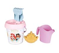 Smoby - Disney Princess - Filled Bucket Watering Can - Sieve, Rake, Shovel, Watering Can Sand Mold - From 18 Months - Made in France