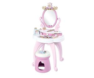 Smoby - Disney Princesses - 2 in 1 Dressing Table - Adjustable Mirror - 10 Accessories - From 3 Years Old