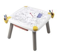 Smoby - Kid Table Creative - Erasable Drawing Table - Artistic Activity - Educational Game - Draw, Color, Paint - 2 Coloring Pages Included - From 3 Years Old - Made in France