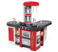 SMOBY- Kitchen Studio XXL Bubble with 38 Accessories, simulates the effect of boiling water, refrigerator, oven, dishwasher, ice dispenser, coffee