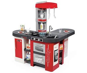 SMOBY- Kitchen Studio XXL Bubble with 38 Accessories, simulates the effect of boiling water, refrigerator, oven, dishwasher, ice dispenser, coffee machine, 7600311025