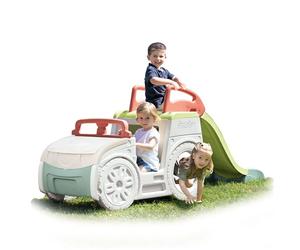 Smoby Life - Adventure Car - Multi-Activity Car - 3 activities - Driving position, Slide, Sandpit - Recycled material - From 18 months - Made in France