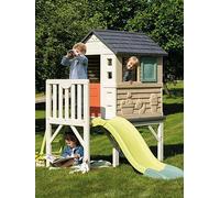 Smoby Life House On Stilts Playhouse With Slide One Colour