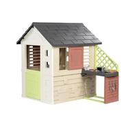 SMOBY LIFE NATURE PLAYHOUSE + KITCHEN PLAYHOUSE. Indoor/outdoor sustainable play with 51% recycled material