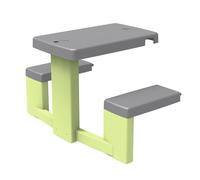 Smoby Life - Picnic Table - 2 Benches - Compatible with Many Houses - Recycled Material - From 2 Years Old - Made in France