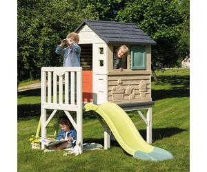 Smoby Life Playhouse On Stilts Garden Outdoor Slide Kids Activity Climbing Toy