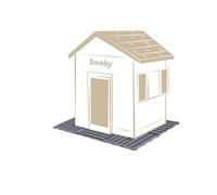 Smoby Life - Set of 6 Tiles (45x45 cm per piece) - Smoby Home Accessory - Create a Floor - Quick Clipping - Textured Wood Effect - Recycled Material - Made in France