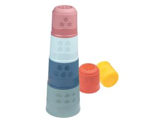 Smoby Little Magic Tower - Cup Tower - Shape and Color Recognition - Stacking Game - Fine Motor Skills - From 12 Months - Made in France