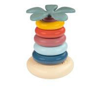 Smoby Little Pyramid Culbuto - 5 Stacking Rings - Seesaw Game - Learn Colours and Coordination of Gestures - From 12 Months - French Product