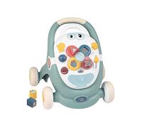 Little Smoby Baby Walker by Smoby Detachable Activity Play Board Baby’s First Doll Pushchair Toy Grows with the Child from Activity Board to Walker with Fun Colours, Actions and Sound, 7600140304