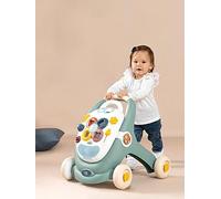 Little Smoby Baby Walker by Smoby Detachable Activity Play Board Baby’s First Doll Pushchair Toy Grows with the Child from Activity Board to Walker with Fun Colours, Actions and Sound, 7600140304