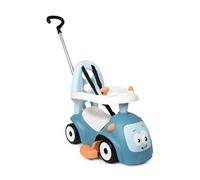 Smoby - Maestro Balade Blue Ride-On - 3 in 1 Evolutionary - Adjustable Parental Rod - Safety Bar - Silent Wheels - Electronic Horn, Gear Lever, Mechanical Key - Toy Box - From 6 months