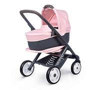 Smoby Maxi Cosi 3 in 1 Multifunctional Pushchair Pink - For Dolls up to 42 cm - Convertible Doll Stroller for Different Needs in the Quinny Design, for Children from 3 Years