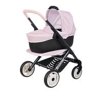 Smoby - Maxi-Cosi - Pink Stroller and Pram - For Dolls Up to 42 Cms - 3 in 1 - Imitation Toy - Silent and Multidirectional Wheels - Large Storage Basket - From 3 Years Old - Made in Spain