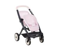 Smoby - Maxi-Cosi - Pink Twin Stroller - Imitation Toy - Walking 2 Dolls up to 42 Cms - Silent and Multi-Directional Wheels - From 3 Years Old - Made in Spain