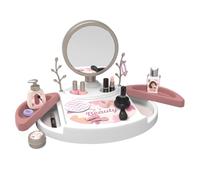 Smoby - My Beauty Studio - Hairdressing, Nail Salon, Fake Makeup - Removable Mirror - Rotating Drawers - 15 Accessories - Recycled Material - From 3 Years Old - Made in France