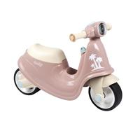 Smoby - Pink Scooter Ride-On - Realistic Design - Mechanical Key, Front Headlight - Silent Wheels - Toy Box - From 18 Months