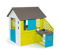 Smoby Pretty Haus - Children's Playhouse for Indoor and Outdoor Use with Kitchen and Kitchen Toy (17 Pieces), Garden Shed for Boys and Girls from 2 Years