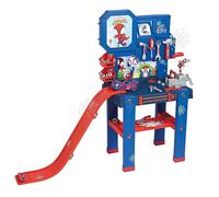 SMOBY Spidey and His Amazing Friends Workbench - Help to Spidey build his Crawler. Children's Toy Pretend Play Workbench with launching slide ramp - for Boys and Girls Ages 3 4 5 6 7 Years Old