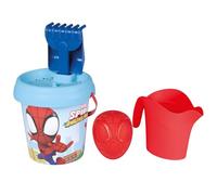 Smoby - Spidey - Filled Bucket Watering Can - Sieve, Rake, Shovel, Watering Can Sand Mold - From 18 Months - Made in France